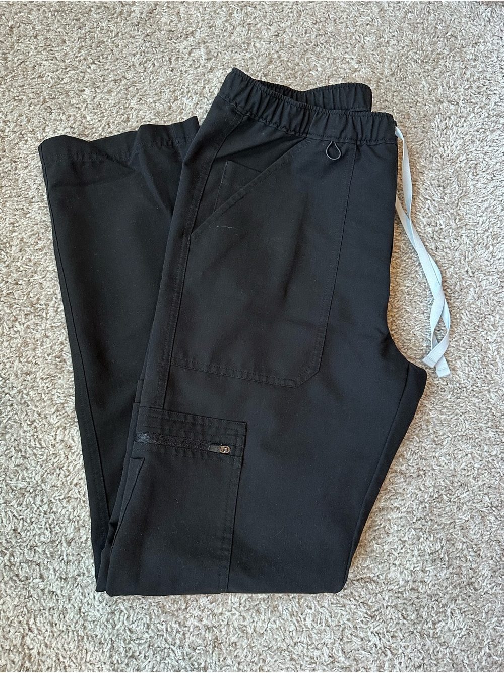 Men's Figs Black Drawstring Scrub Pants